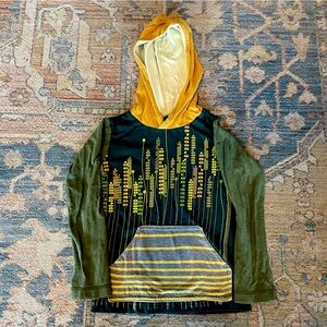 4T Handmade Upcycled Hooded Long-Sleeve T-Shirt Unknown Small Shop- EUC